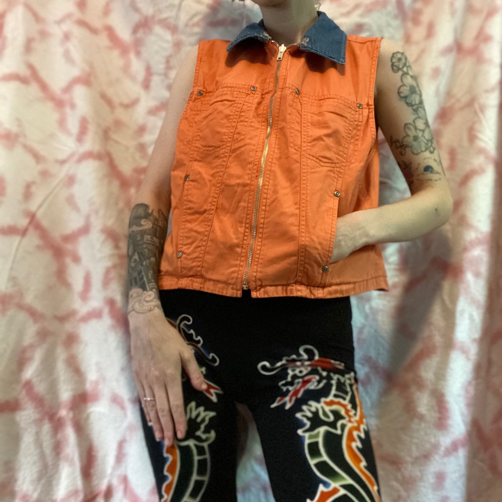 Reversible Multi-Colour Denim Vest - Picture 3 of 4